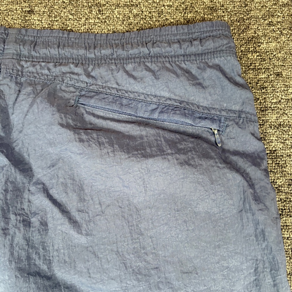 Nike Track Pants Mens Medium Blue Vintage Crinkle Nylon Windbreaker Zipper Cuffs - Picture 12 of 14